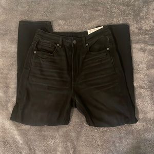 American Eagle Faded Black High Rise Mom Jeans